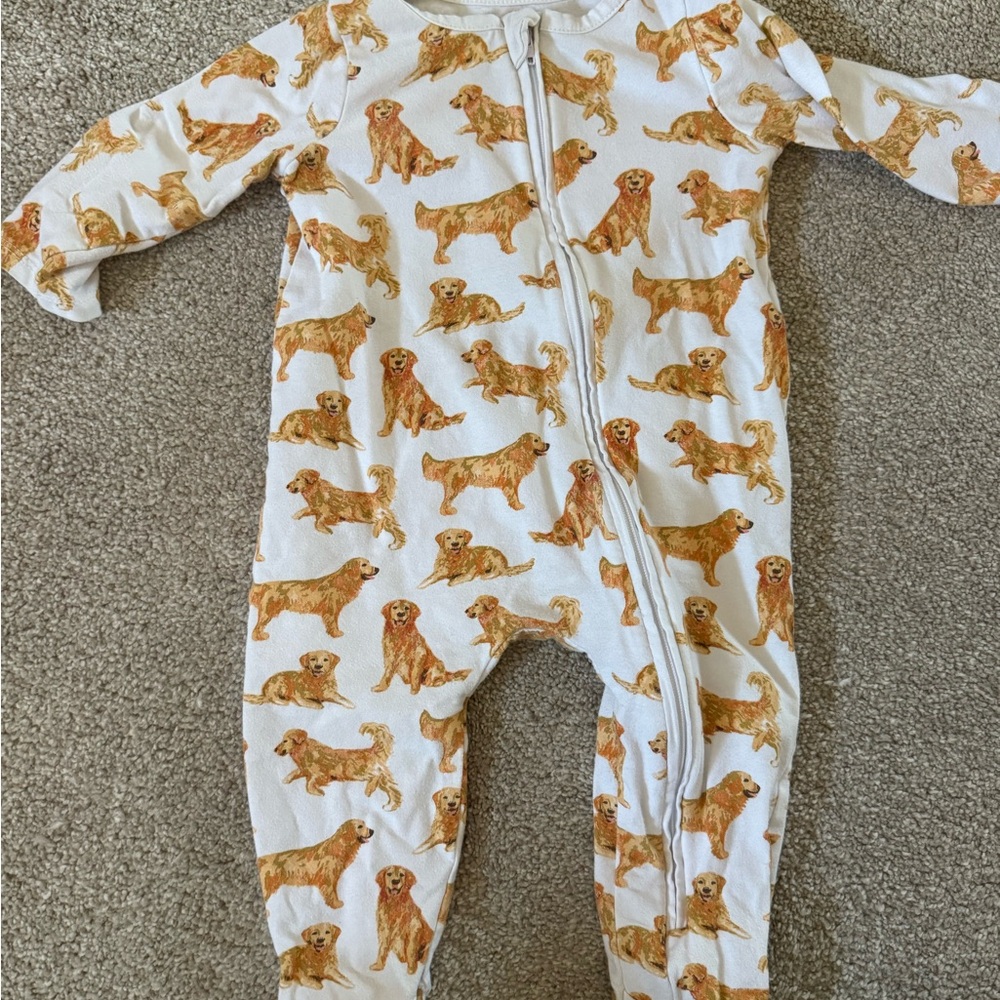 Adorable Dog Print Kids One Piece